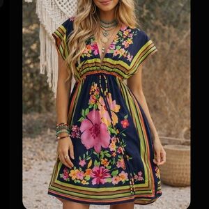 2 for $30 ⭐️ Fanny cute dress Small/ Medium summer dress vacay beach boho hippy